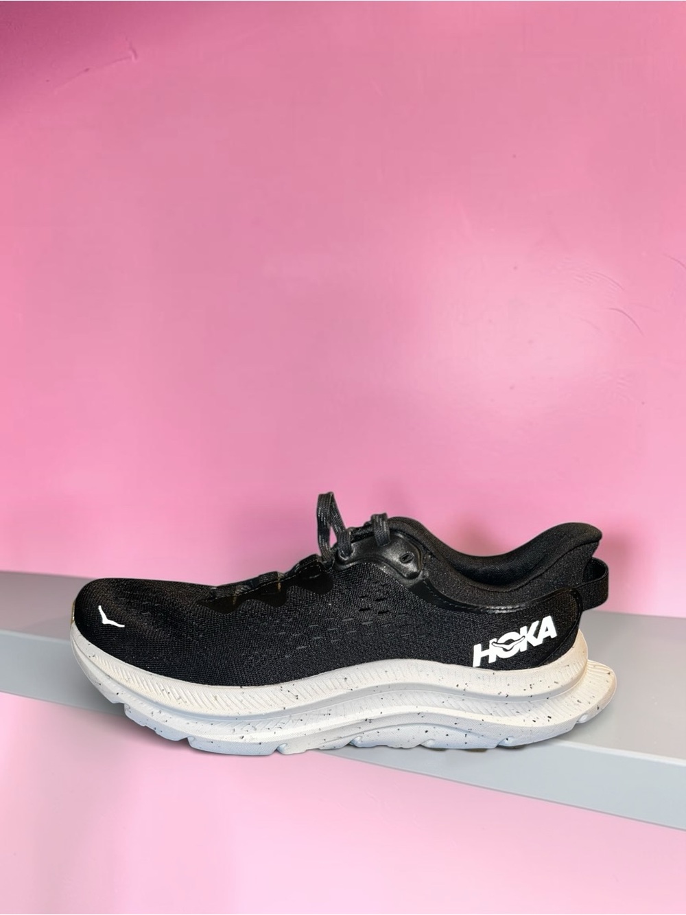 Hoka Kids Black and White Lightweight Sneaker